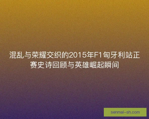 混乱与荣耀交织的2015年F1匈牙利站正赛史诗回顾与英雄崛起瞬间